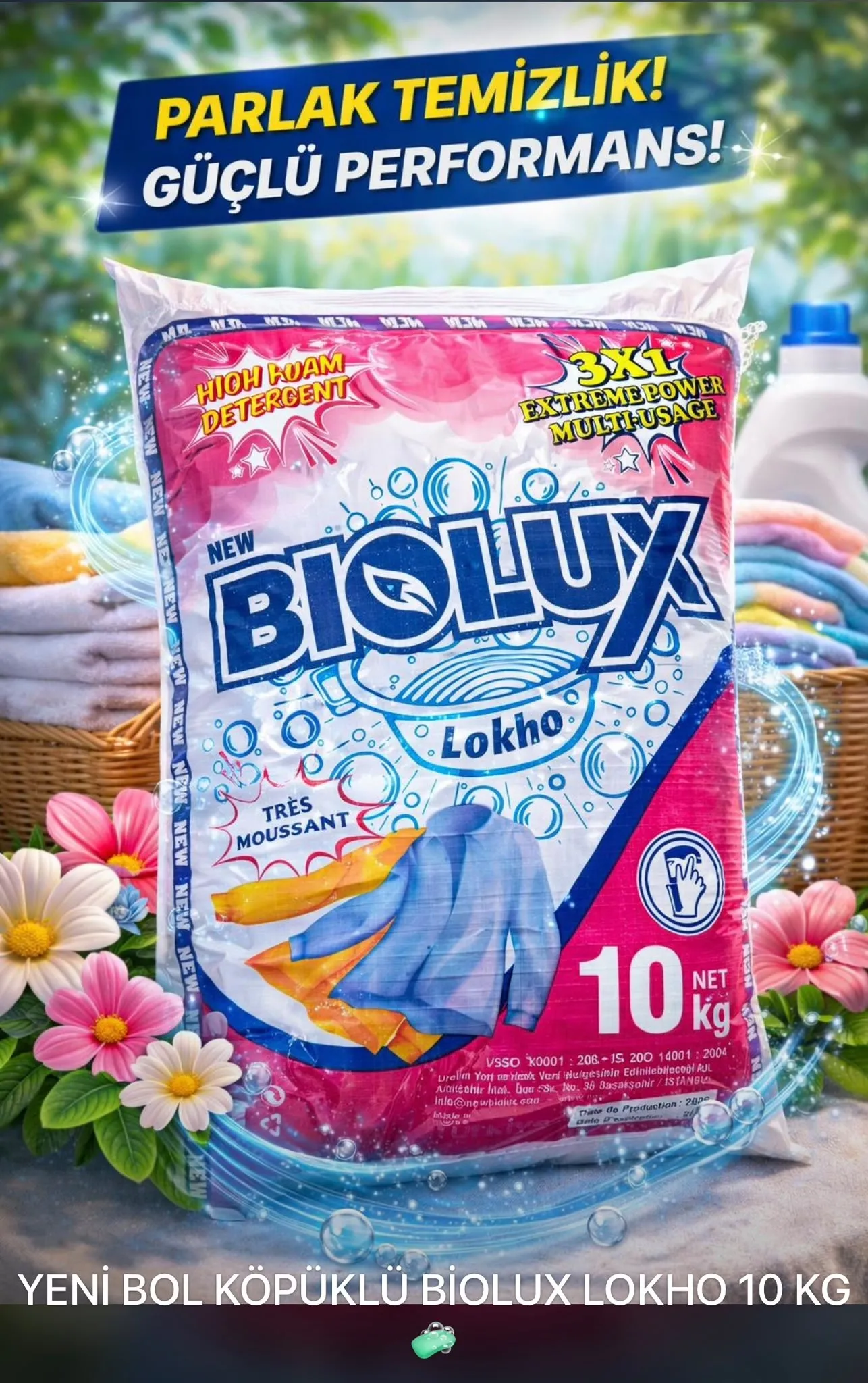 NEWBİOLÜX ELDE YIKAMA TOZ DETERJAN